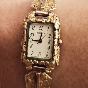 Seiko 22K Alaska Gold nugget watch